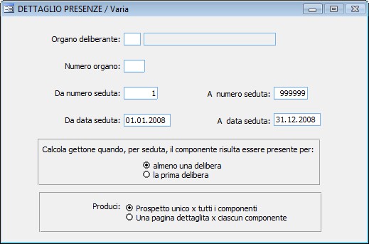 Stampa dettaglio presenze